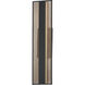 Interlace LED 24 inch Black and Aged Copper Outdoor Wall Mount