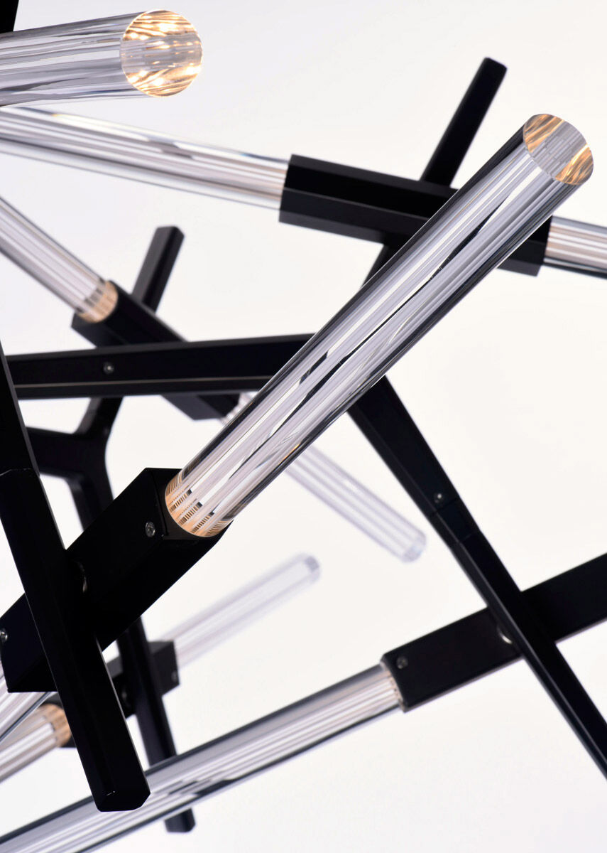 Light Saber LED LED 33.75 inch Gunmetal Mini Chandelier Ceiling Light