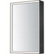 Bevel 36 X 24 inch Brushed Black LED Wall Mirror