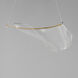 Rinkle LED 9.75 inch French Gold Single Pendant Ceiling Light