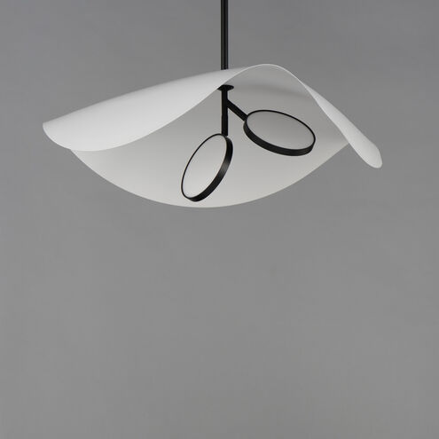 Carmen LED 24 inch Black Single Pendant Ceiling Light in White/Black