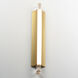 Hyperion LED 5 inch Gold ADA Wall Sconce Wall Light in Clear Crystal