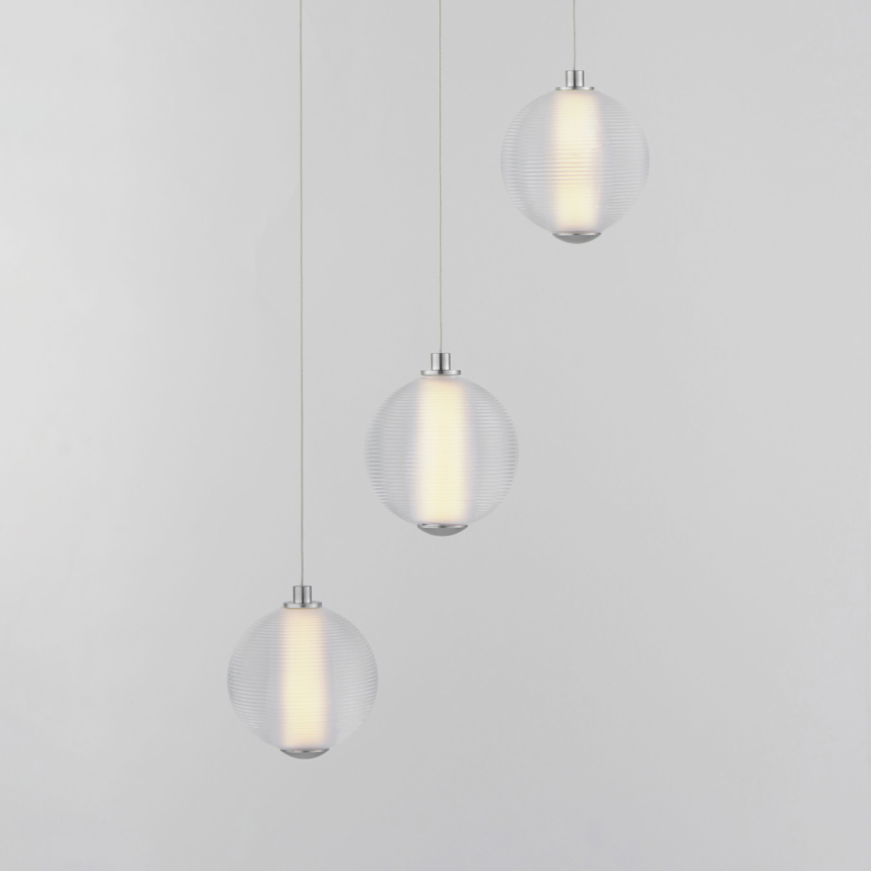 Rhythm LED 11.75 inch Polished Chrome Multi-Light Pendant Ceiling Light