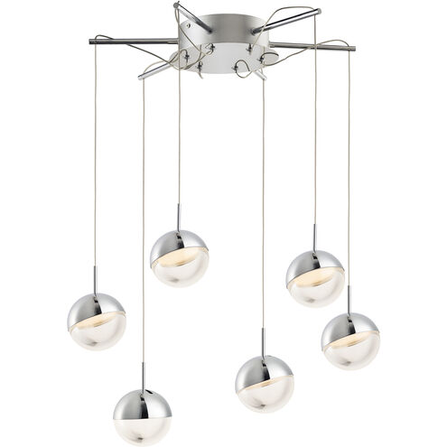 Spot LED 21 inch Polished Chrome Multi-Light Pendant Ceiling Light