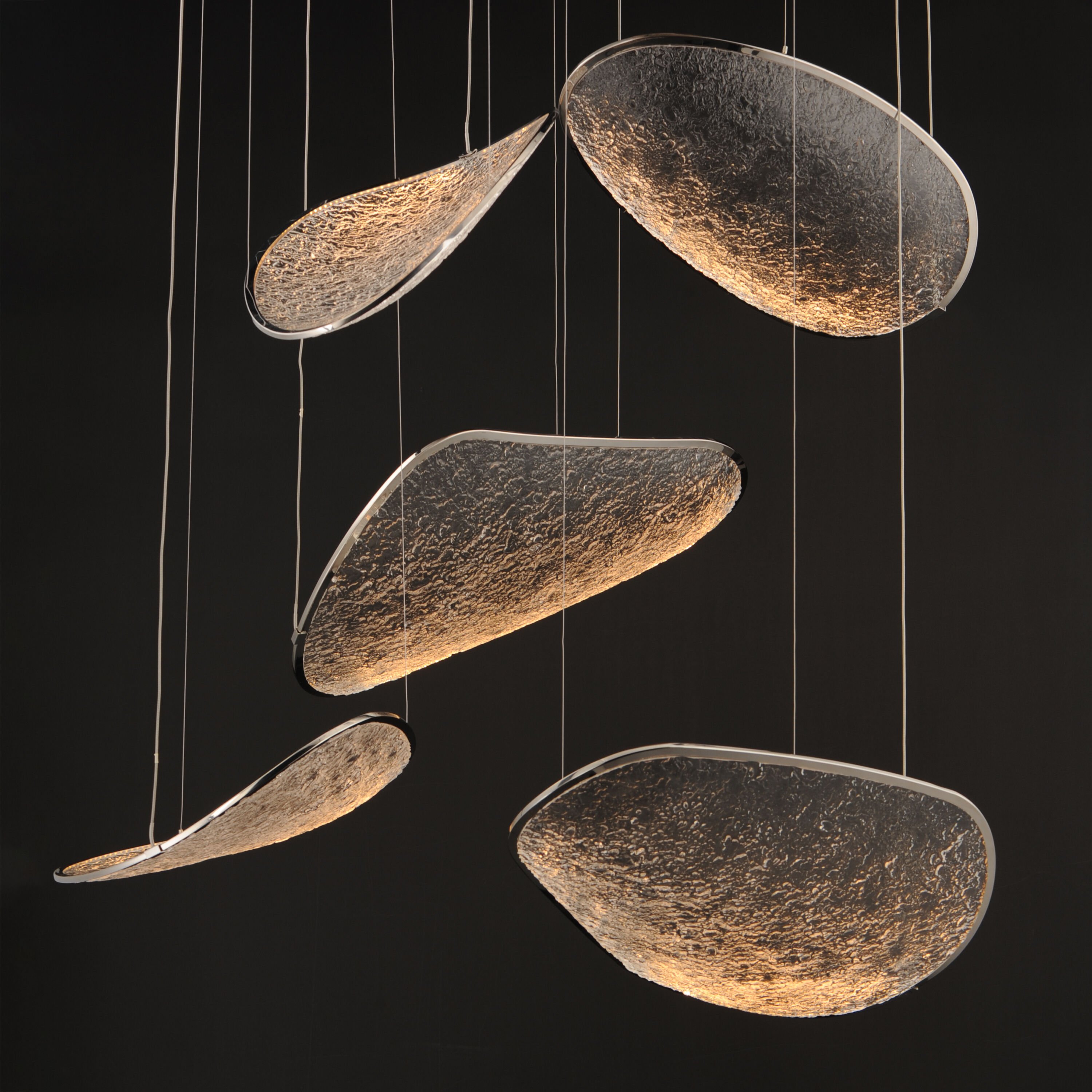 Moonscapes LED 39.5 inch Polished Chrome Multi-Light Pendant Ceiling Light