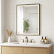 Framed 32 X 24 inch Black LED Mirror