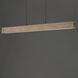Lintel LED 59 inch Travertine and Natural Aged Brass Linear Pendant Ceiling Light