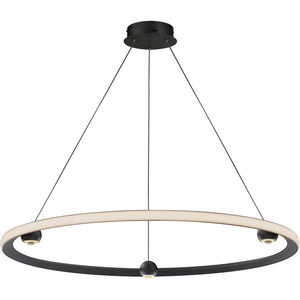 Nodes LED 40 inch Black Single-Tier Chandelier Ceiling Light