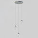 Dewdrop LED 15 inch Polished Chrome Multi-Light Pendant Ceiling Light
