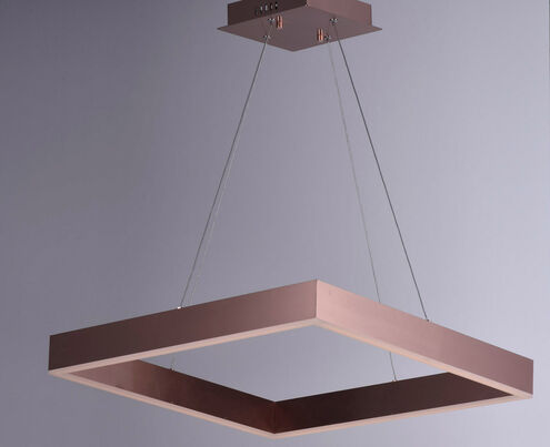 Metallika LED LED 32 inch Satin Copper Single Pendant Ceiling Light