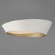 Slant LED 19.75 inch White with Gold Flush Mount Ceiling Light