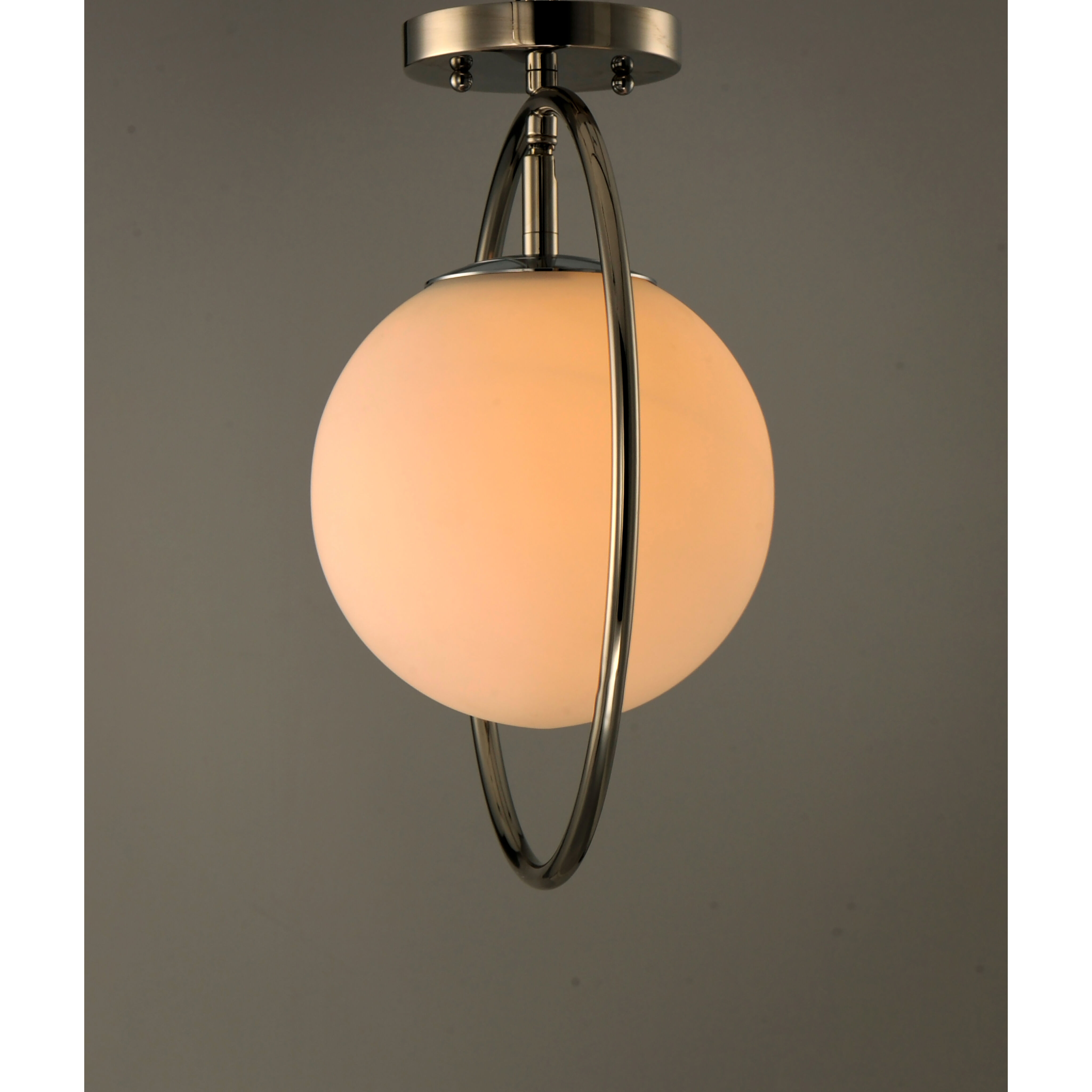 Revolution 1 Light 13 inch Polished Nickel Flush Mount Ceiling Light