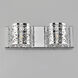 Inca 2 Light 15.75 inch Polished Chrome Bath Vanity Light Wall Light in Clear/White, Without Bulb