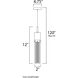 Fizz III LED 4.75 inch Polished Chrome Mini Pendant Ceiling Light