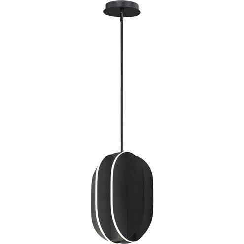Interval LED 9.75 inch Black Single Pendant Ceiling Light