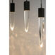 Quartz LED 20 inch Black Multi-Light Pendant Ceiling Light