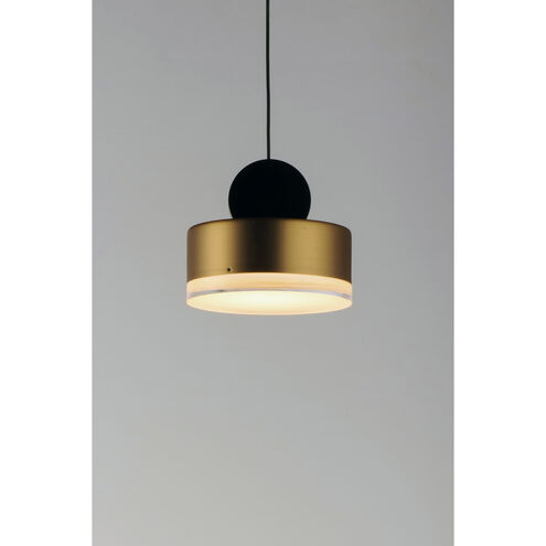 Nob LED 4.75 inch Black and Gold Single Pendant Ceiling Light