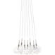 Starburst 7 Light 12 inch Satin Nickel Multi-Light Pendant Ceiling Light