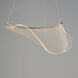 Rinkle LED 9.75 inch French Gold Single Pendant Ceiling Light