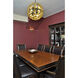 Fiori 20 Light 23 inch Bronze Single Pendant Ceiling Light in Amber Murano
