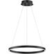 Groove 5CCT LED 24 inch Black Single Pendant Ceiling Light