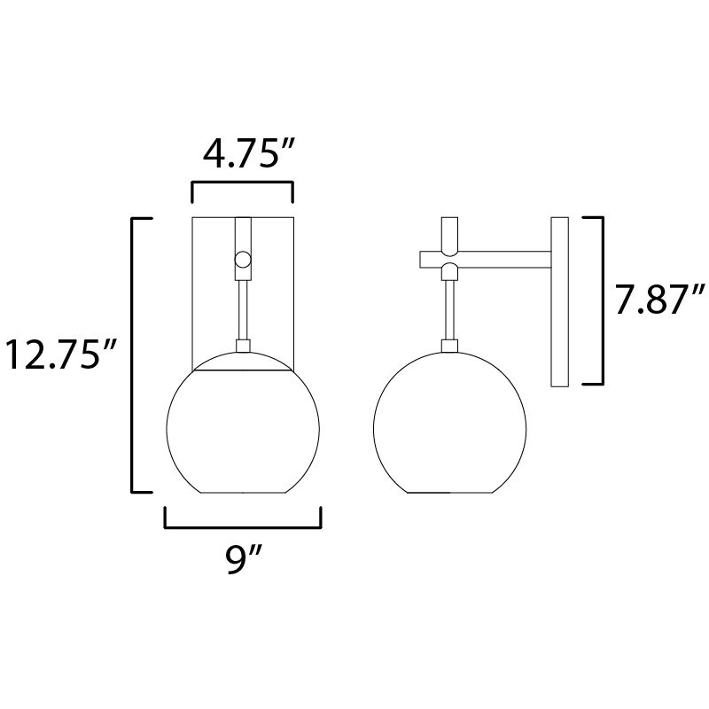 Nucleus LED 7 inch Black and Natural Aged Brass Wall Sconce Wall Light