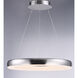 Innertube LED 23.5 inch Satin Nickel Single Pendant Ceiling Light