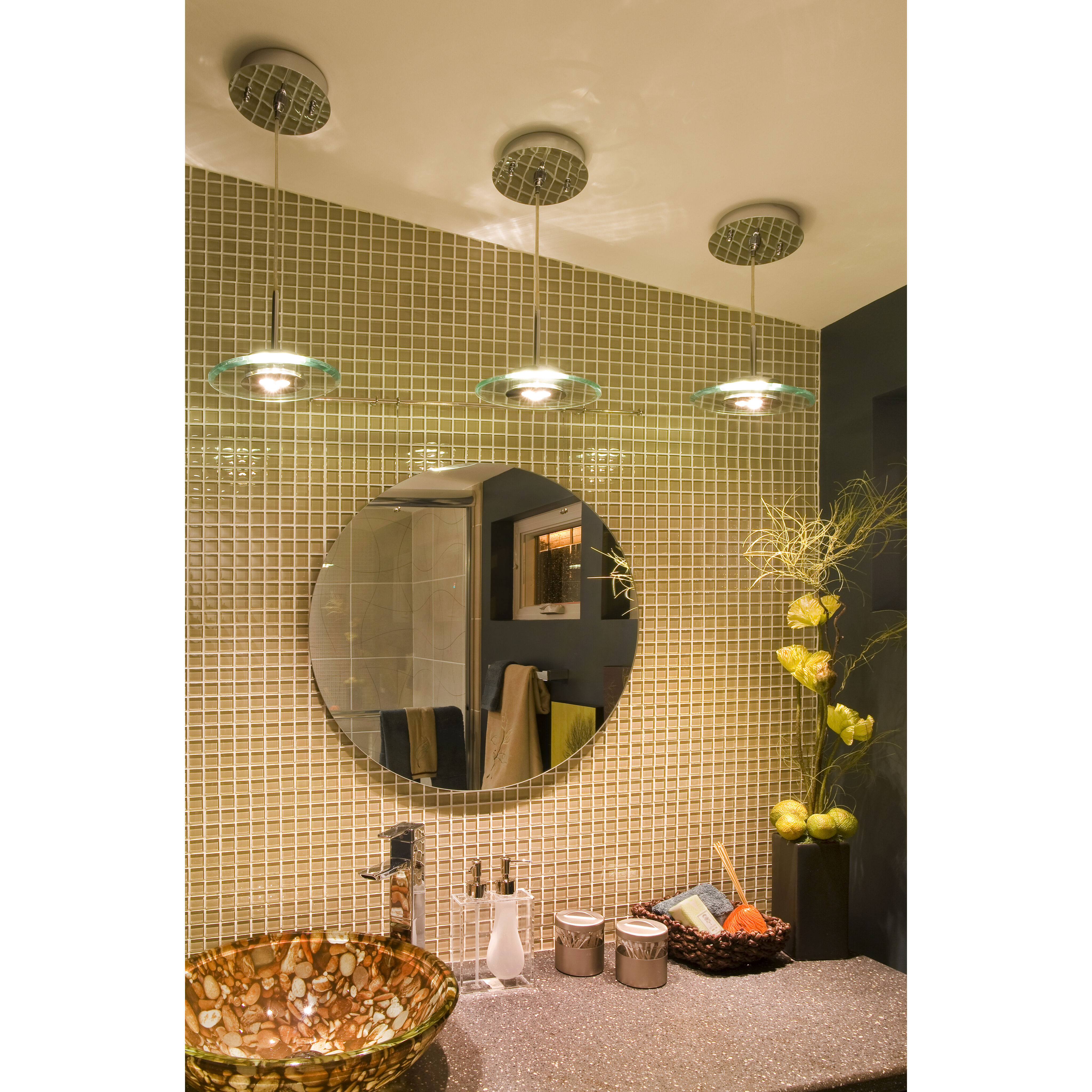 ET2 E20263-10 Hagen LED 7 inch Polished Chrome Mini Pendant
