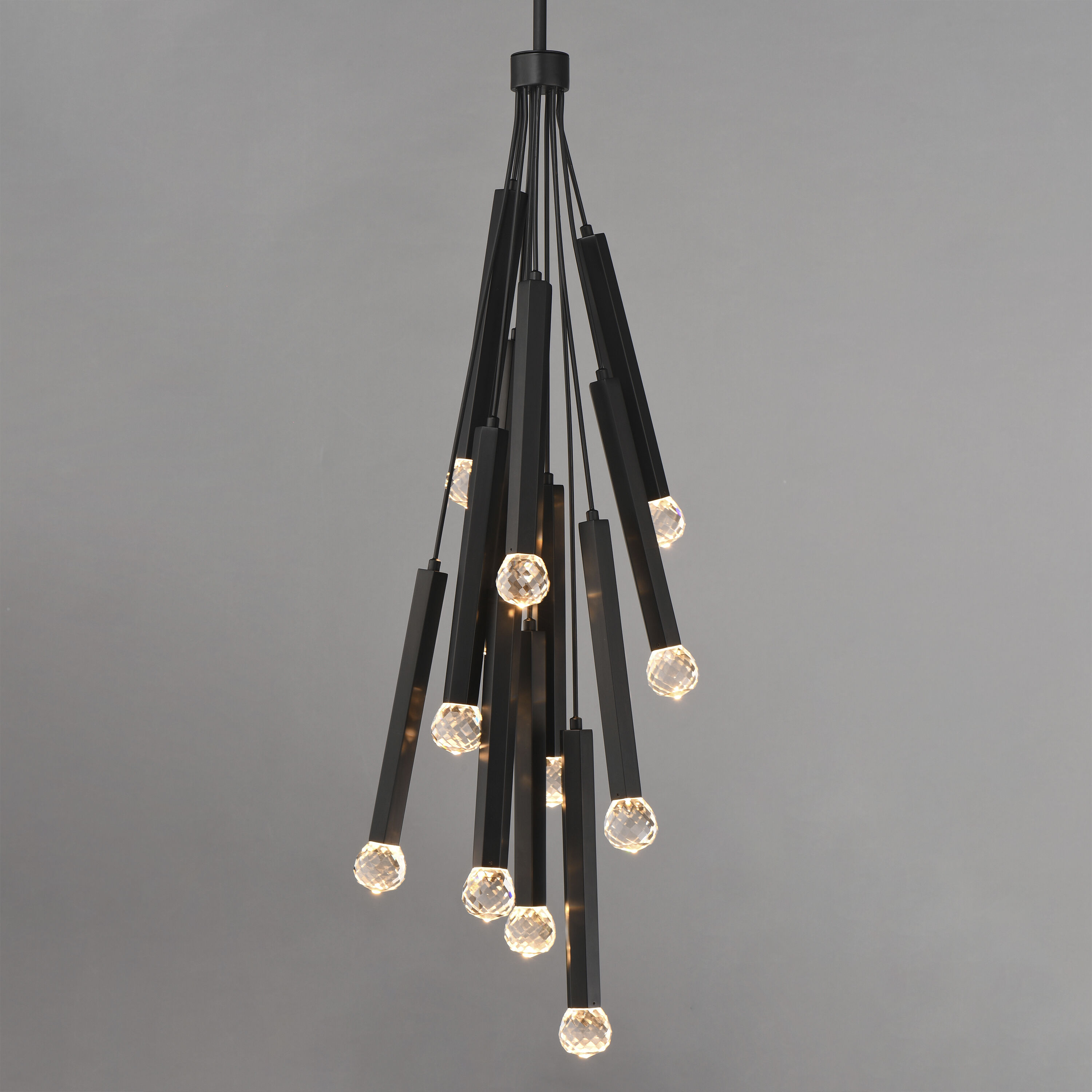 Allumettes LED 8.5 inch Black Multi-Light Pendant Ceiling Light