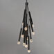 Allumettes LED 8.5 inch Black Multi-Light Pendant Ceiling Light