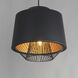 Phoenix LED 18.5 inch Black and Gold Single Pendant Ceiling Light in Black/Gold