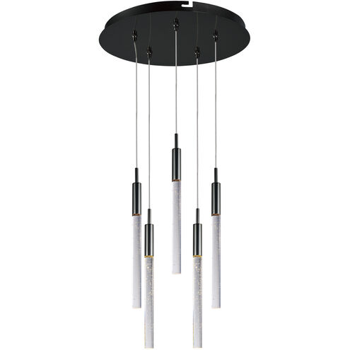 Scepter LED 13 inch Black Chrome Multi-Light Pendant Ceiling Light in Bubble