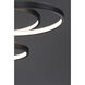 Hoopla LED 45.25 inch Black and Gold Multi-Light Pendant Ceiling Light