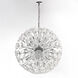 Fiori 28 Light 31.5 inch Polished Chrome Single Pendant Ceiling Light in Clear Murano