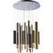 Flute LED 25.5 inch Multi-Plated Multi-Light Pendant Ceiling Light