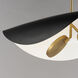 Carmen LED 24 inch Black and Gold Single Pendant Ceiling Light in Black/Gold