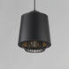 Phoenix LED 9 inch Black and Gold Single Pendant Ceiling Light in Black/Gold