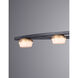 Button LED 23.75 inch Black and Gold Bath Vanity Wall Light