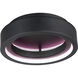 iCorona WiZ LED 17.75 inch Black Flush Mount Ceiling Light