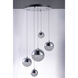 Eclipse LED 20 inch Polished Chrome Multi-Light Pendant Ceiling Light