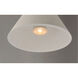 Funnel LED 7.75 inch White and Polished Chrome Single Pendant Ceiling Light