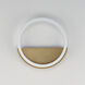Hoopla LED 11.75 inch White and Gold ADA Wall Sconce Wall Light in White/Gold