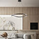 Curvo LED 38.75 inch Black Ring Pendant Ceiling Light