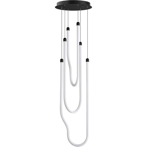 Soleil LED 13 inch Black Multi-Light Pendant Ceiling Light