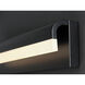 Waterfall LED 24 inch Black Bath Vanity Light Wall Light