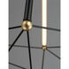 Spire LED 26.75 inch Black and Gold Single Pendant Ceiling Light