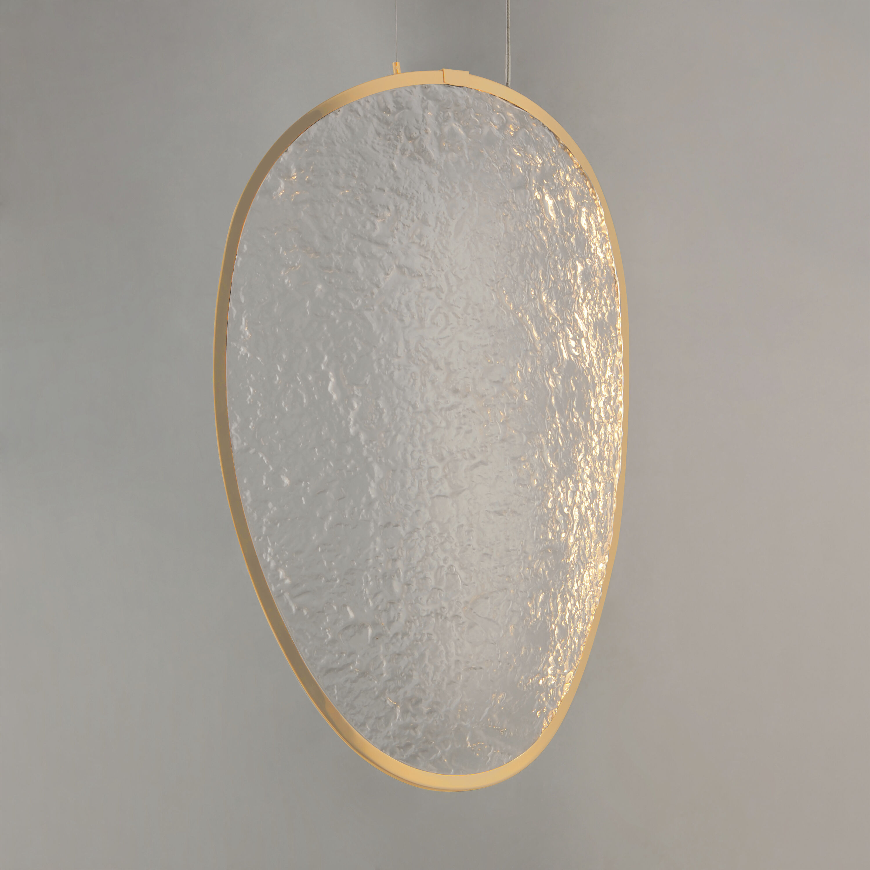 Moonscapes LED 6 inch Brushed Champagne Single Pendant Ceiling Light