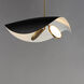 Carmen LED 24 inch Black and Gold Single Pendant Ceiling Light in Black/Gold