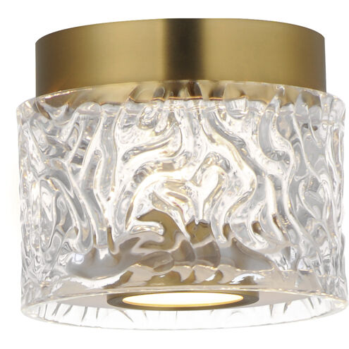 Elysian LED 5.5 inch Natural Aged Brass Flush Mount Ceiling Light
