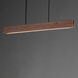 Lintel LED 47.25 inch Rosso Laterite and Gunmetal Linear Pendant Ceiling Light
